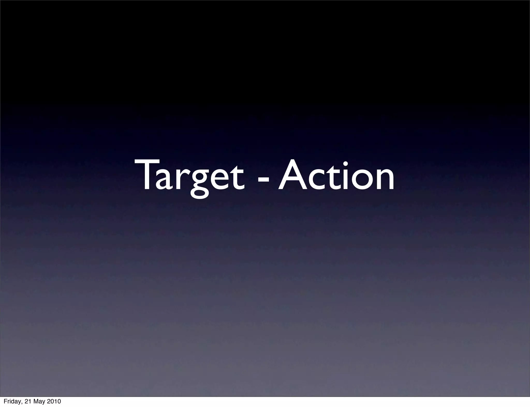 Target - Action



Friday, 21 May 2010
 