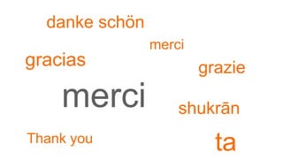 la sécurité sur iOS
sommaire
1. enjeux de la sécurité
2. organismes
3. top 10 OWASP Mobile 2017
4. sécurité au cœur du projet
5. conclusion
danke schön
grazie
Thank you
merci
shukrānmerci
ta
gracias
 