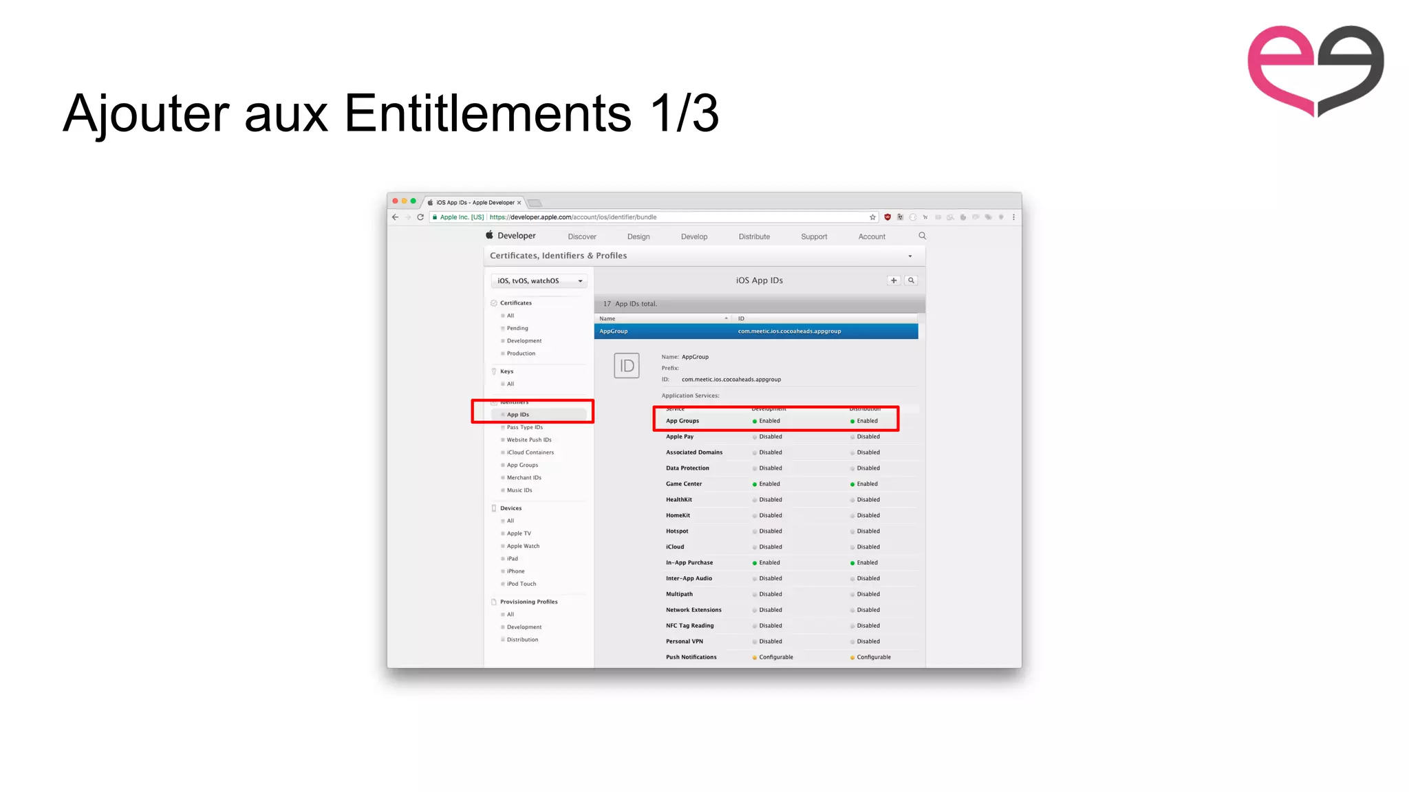 Ajouter aux Entitlements 1/3
 