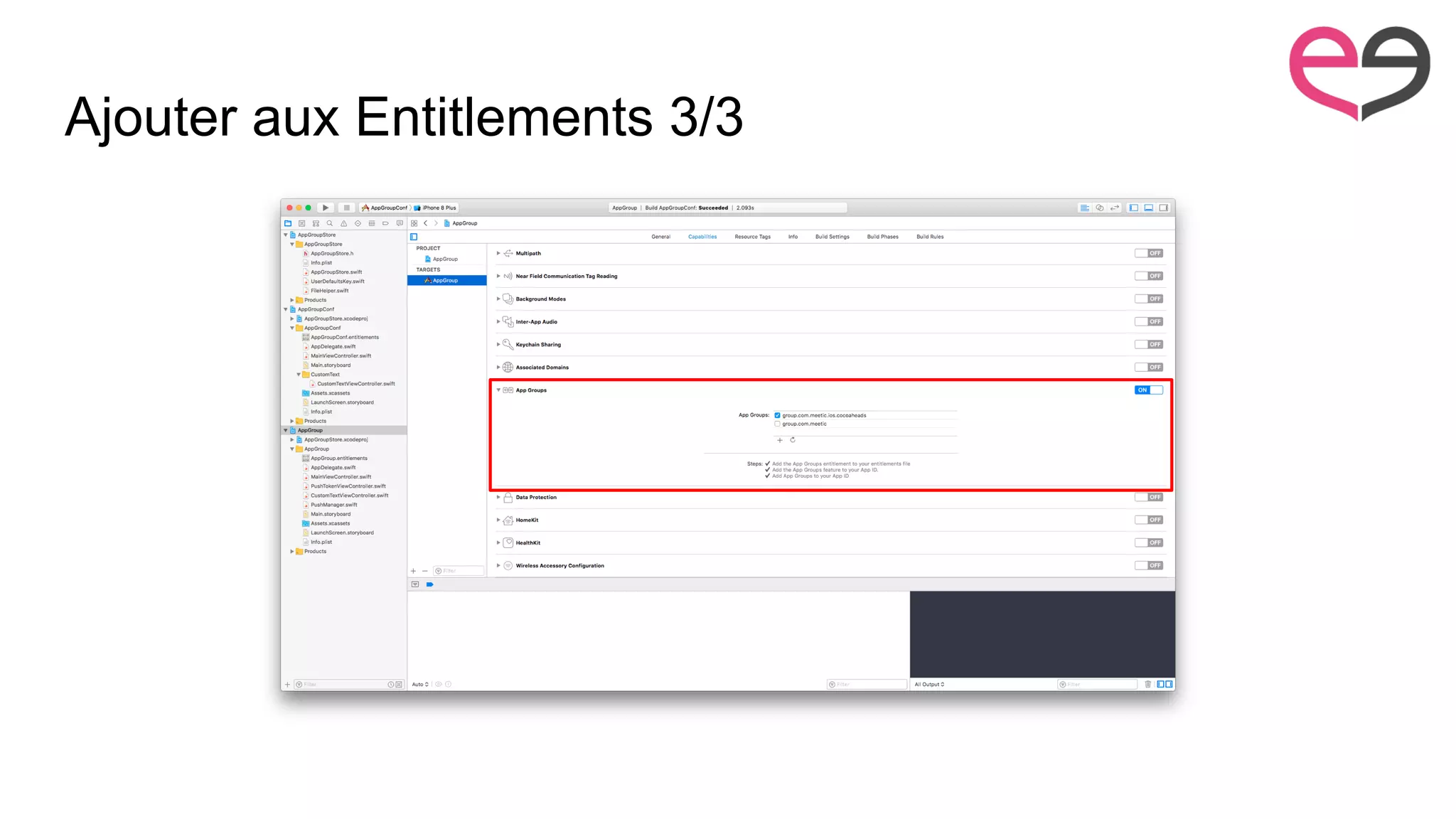 Ajouter aux Entitlements 3/3
 