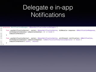 Delegate e in-app
Notiﬁcations
 