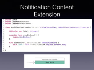 Notiﬁcation Content
Extension
 