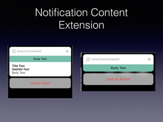Notiﬁcation Content
Extension
 