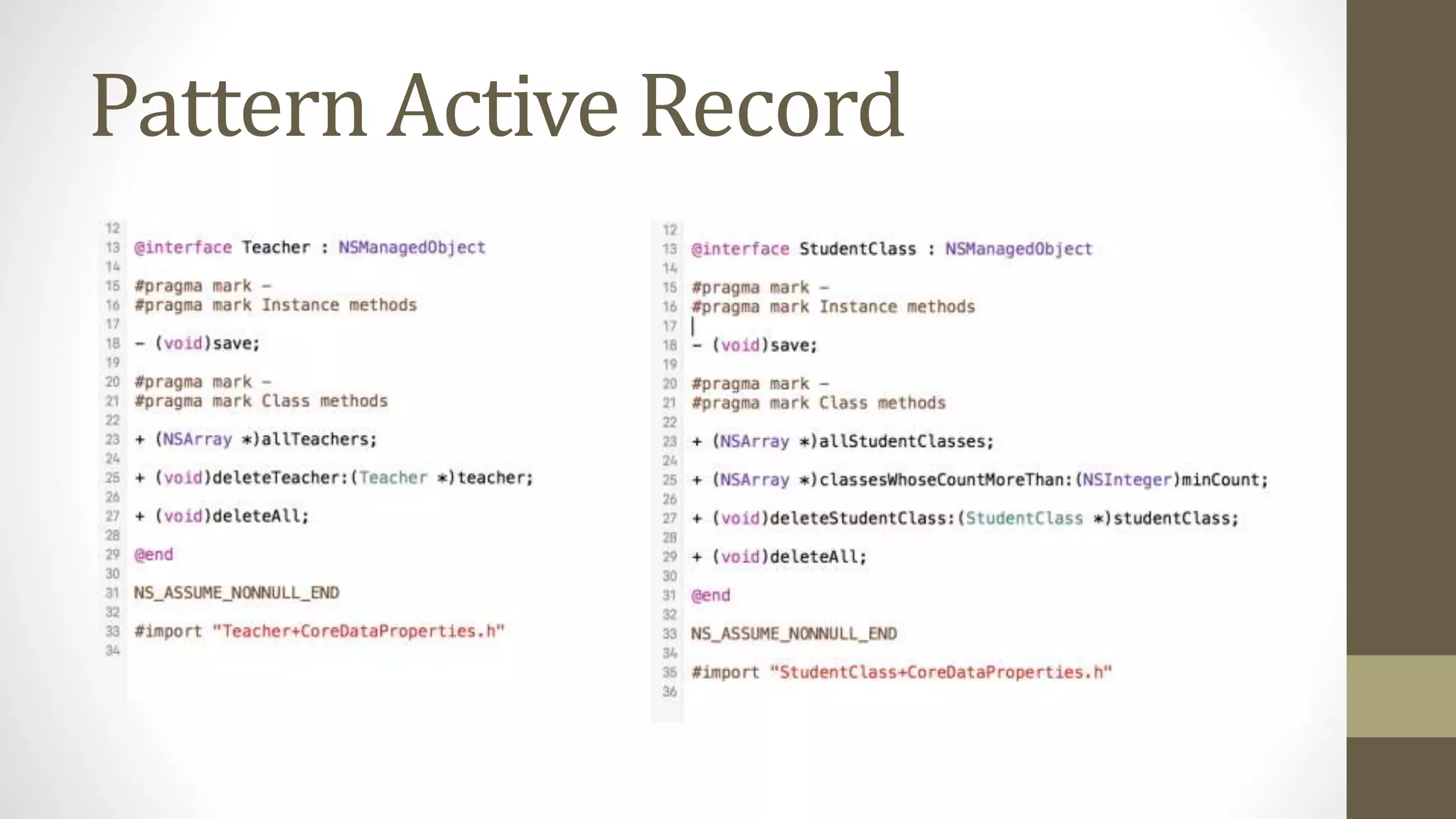 Pattern Active Record
 