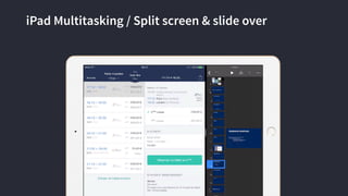 iPad Multitasking / Split screen & slide over
Gif animé de changement de size class
 