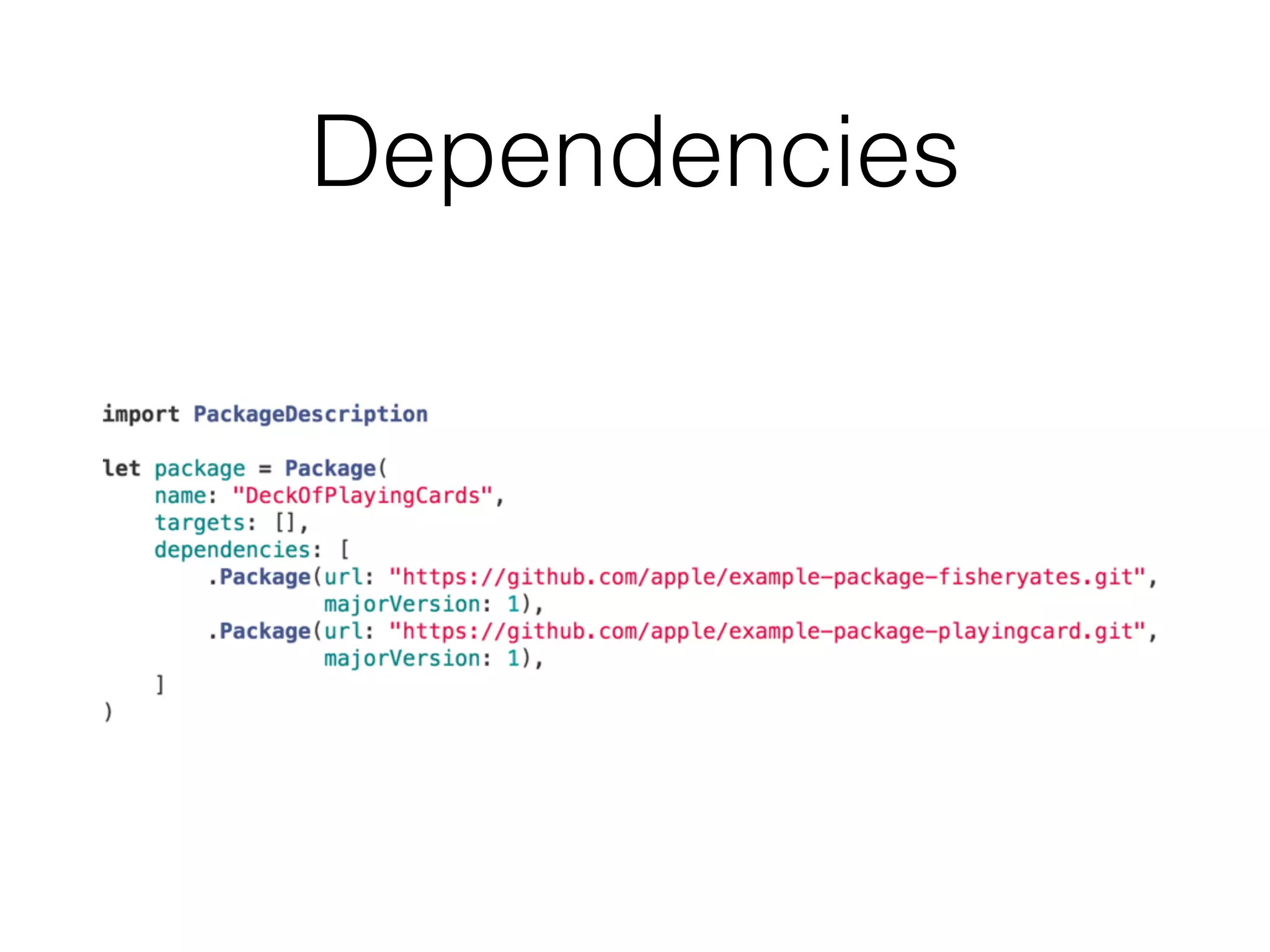 Dependencies
 