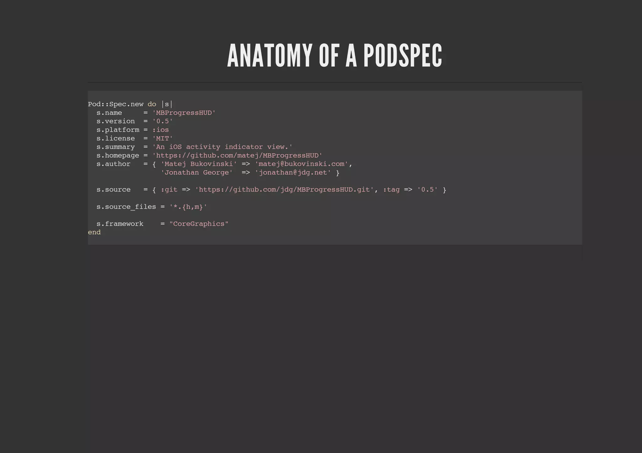 ANATOMY OF A PODSPEC Pd:pcnwd || o:Se.e o s snm .ae ='BrgesU' MPorsHD svrin ='.' .eso 05 spafr =:o .ltom is slcne ='I' .ies MT ssmay ='niSatvt idctrve. .umr A O ciiy niao iw' shmpg ='tp:/ihbcmmtjMPorsHD .oeae hts/gtu.o/ae/BrgesU' sato .uhr ={'ae Bkvnk'= 'ae@uoisicm, Mtj uoisi > mtjbkvnk.o' 'oahnGog' = 'oahnjgnt } Jnta ere > jnta@d.e' ssuc .ore ={:i = 'tp:/ihbcmjgMPorsHDgt,:a = '.'} gt > hts/gtu.o/d/BrgesU.i' tg > 05 ssuc_ie ='.hm' .orefls *{,} sfaeok .rmwr ="oerpis CrGahc" ed n 