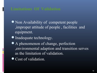 concept of validation