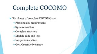 COCOMO (Software Engineering) | PPT
