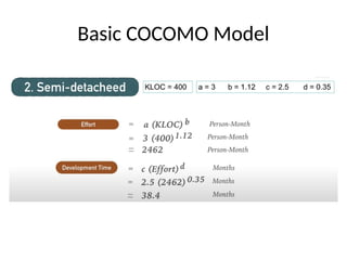Basic COCOMO Model
 