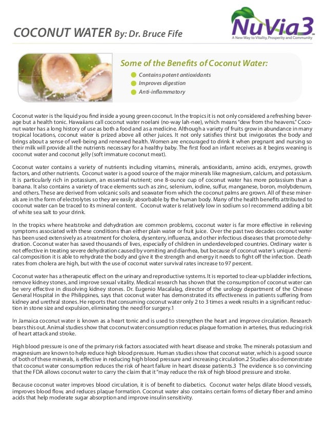 Healthy Benefits of Coconut Water NuVia3
