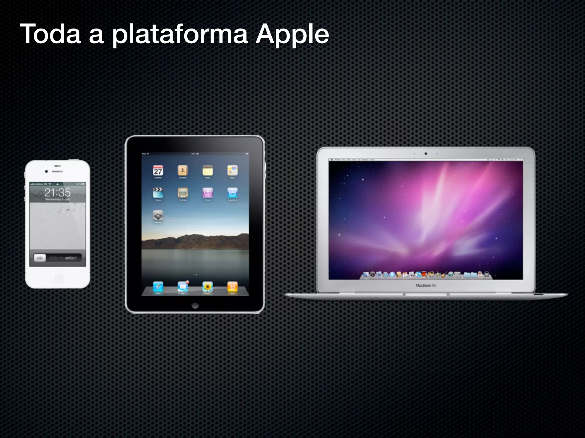Toda a plataforma Apple
 