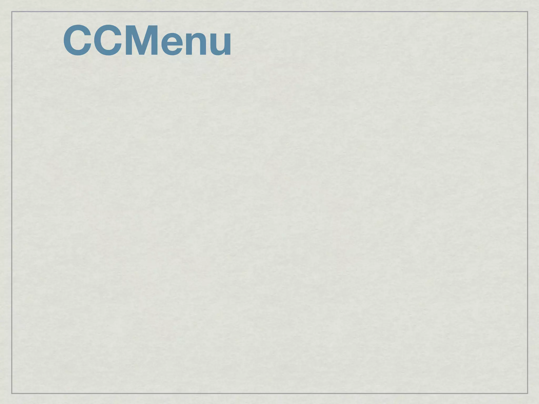 CCMenu
 