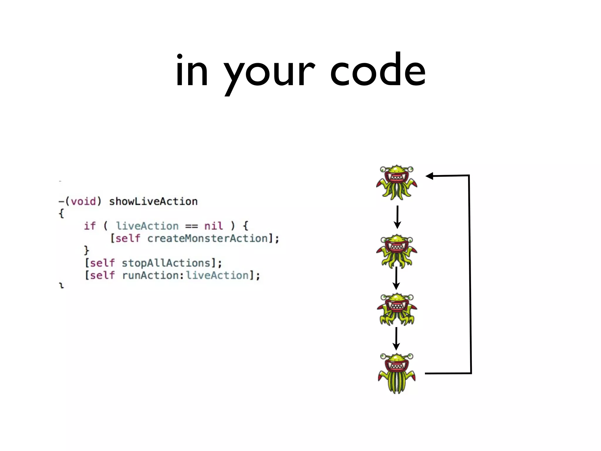 in your code
 