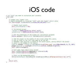 iOS code
 