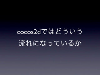 cocos2dではどういう
流れになっているか
 