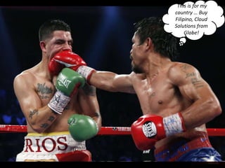 This is for my
country … Buy
Filipino, Cloud
Solutions from
Globe!

 