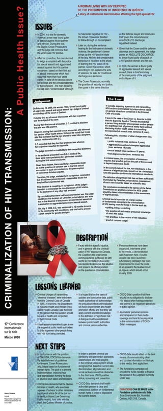 Criminalisation de l'exposition au VIH
