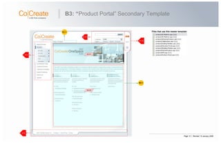 Page 13 | Revised: 10 January 2008
B3: “Product Portal” Secondary Template
Files that use this master template:
A1-3-2
A1-6
B3-1
B3-1-1
 