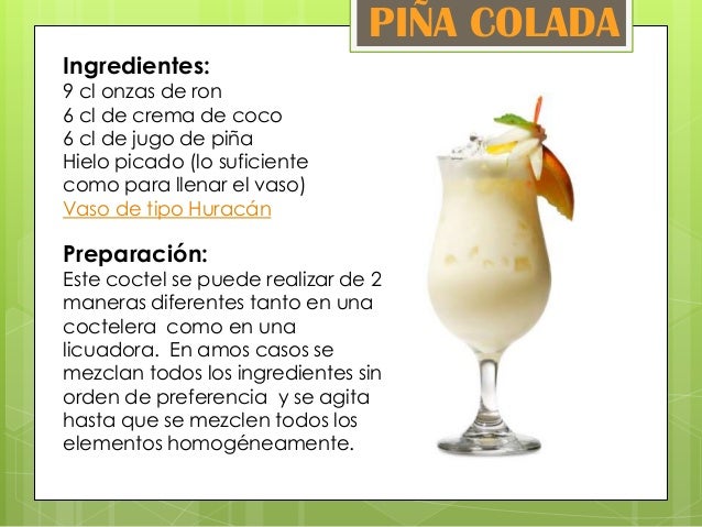 Receta De Piña Colada Virgen