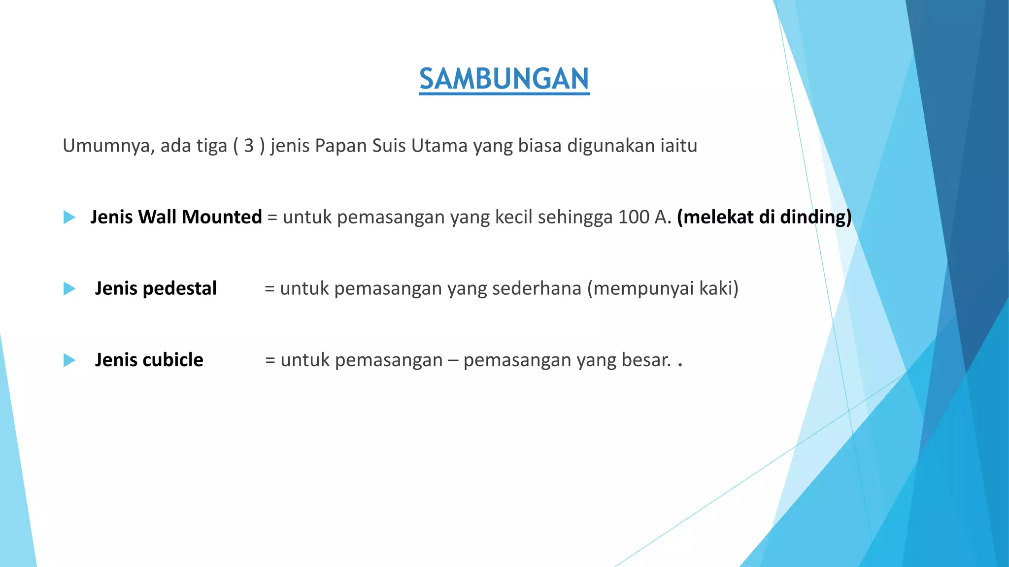 Jenis-jenis Papan Suis Utama ( Main Switch Board) | PPTX