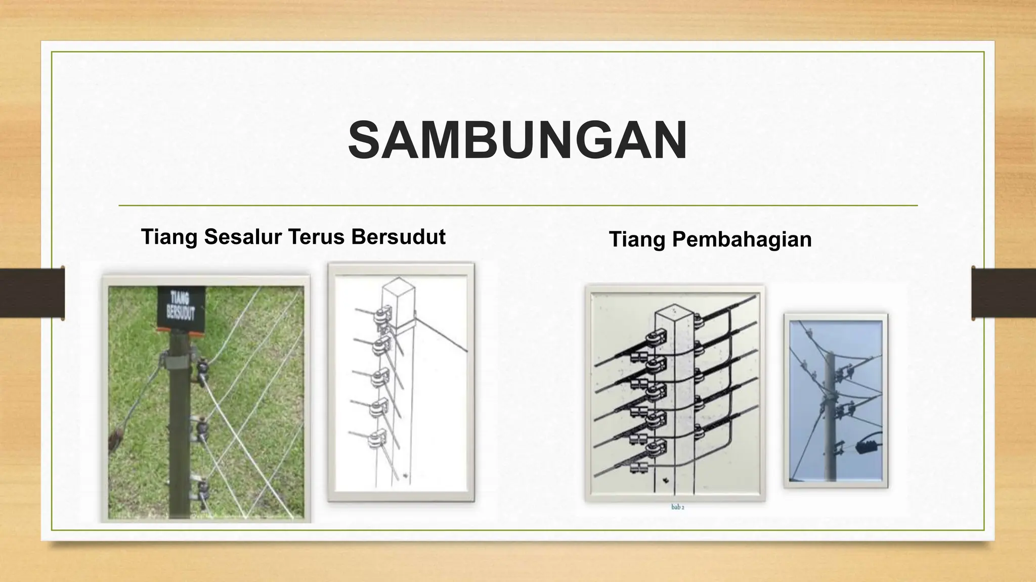 SAMBUNGAN
Tiang Sesalur Terus Bersudut Tiang Pembahagian
 