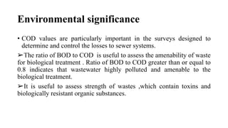 Cod Values Chemical oxygen demand | PPTX