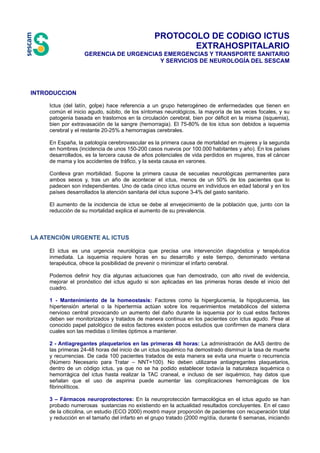 CÓDIGO ICTUS CLM 2010 | PDF