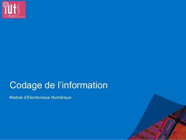 Codage De L Information