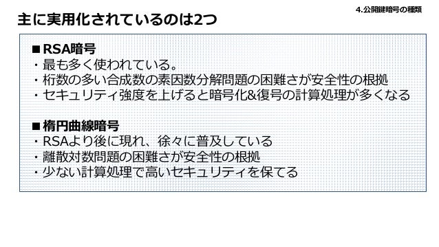 公開鍵暗号について 公開鍵暗号について