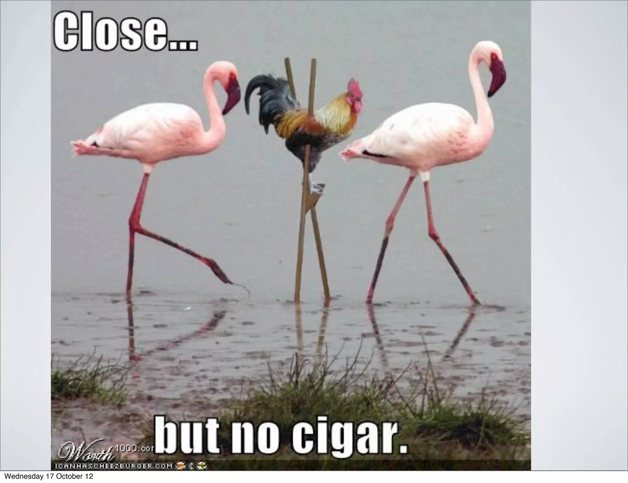 Wednesday 17 October 12
 