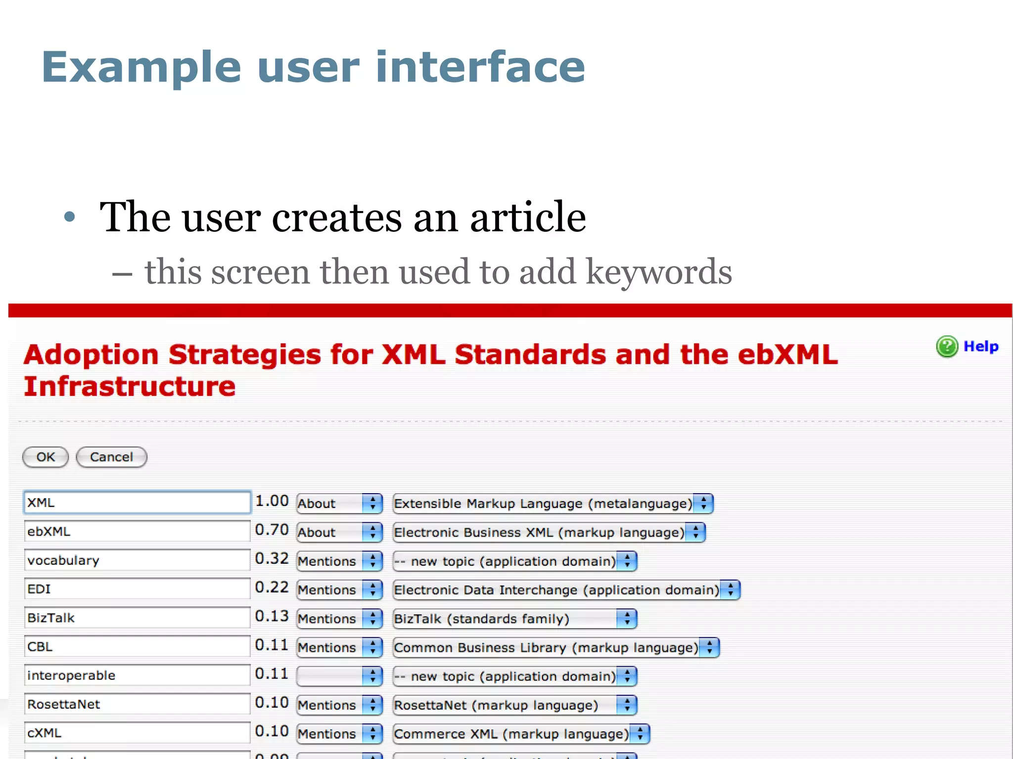 VizigatorVizOntopolyGraphical visualizationVizDesktopSwing app to configurefilter/style/...VizletJava applet for webuses configurationloads via TMRAPuses “Remote” backendTMRAPNavDB2TMClassifyEngineMemoryRDBMSRemote