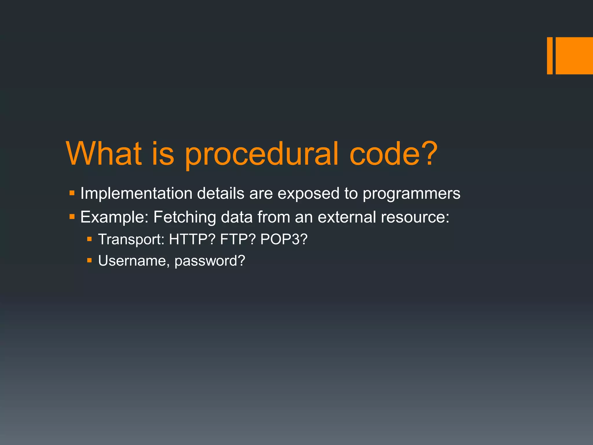 Code: from Procedural to Object Oriented | PPTX