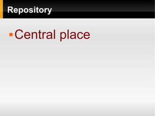 Code Management (Version Control)