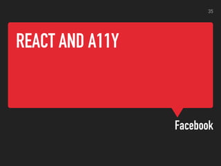 REACT AND A11Y
Facebook
35
 