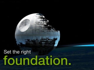 Set the right 
foundation. 
 