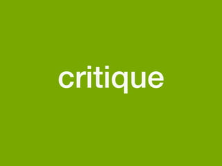 critique 
 