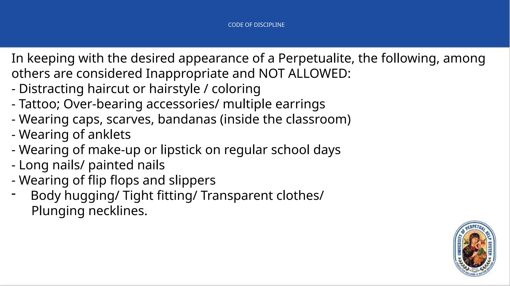 CODE OF DISCIPLINE STUDENT MANUAL pptxpp PPTX CODE OF DISCIPLINE STUDENT MANUAL pptxpp PPTX