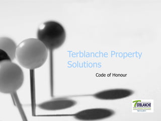 Terblanche Property Solutions Code of Honour 