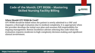 Code of the Month: CPT 99306 – Mastering Skilled Nursing Facility ...