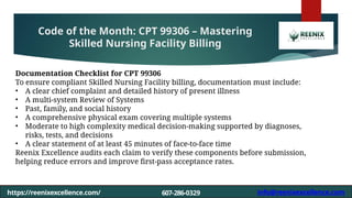 Code of the Month: CPT 99306 – Mastering Skilled Nursing Facility ...