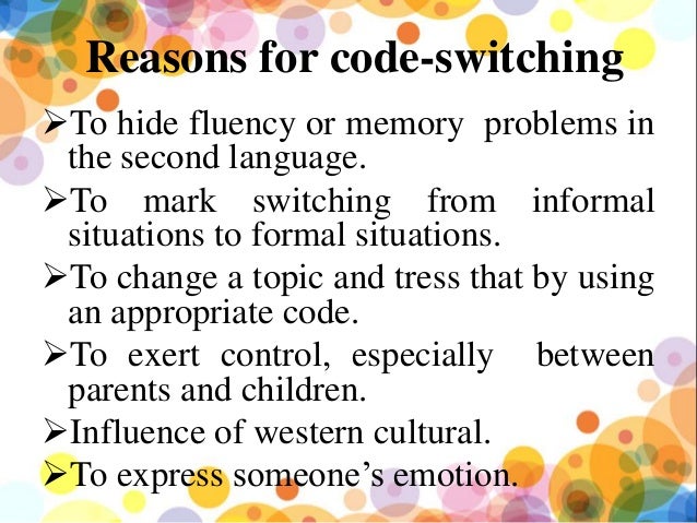 Presentation on Code Switching