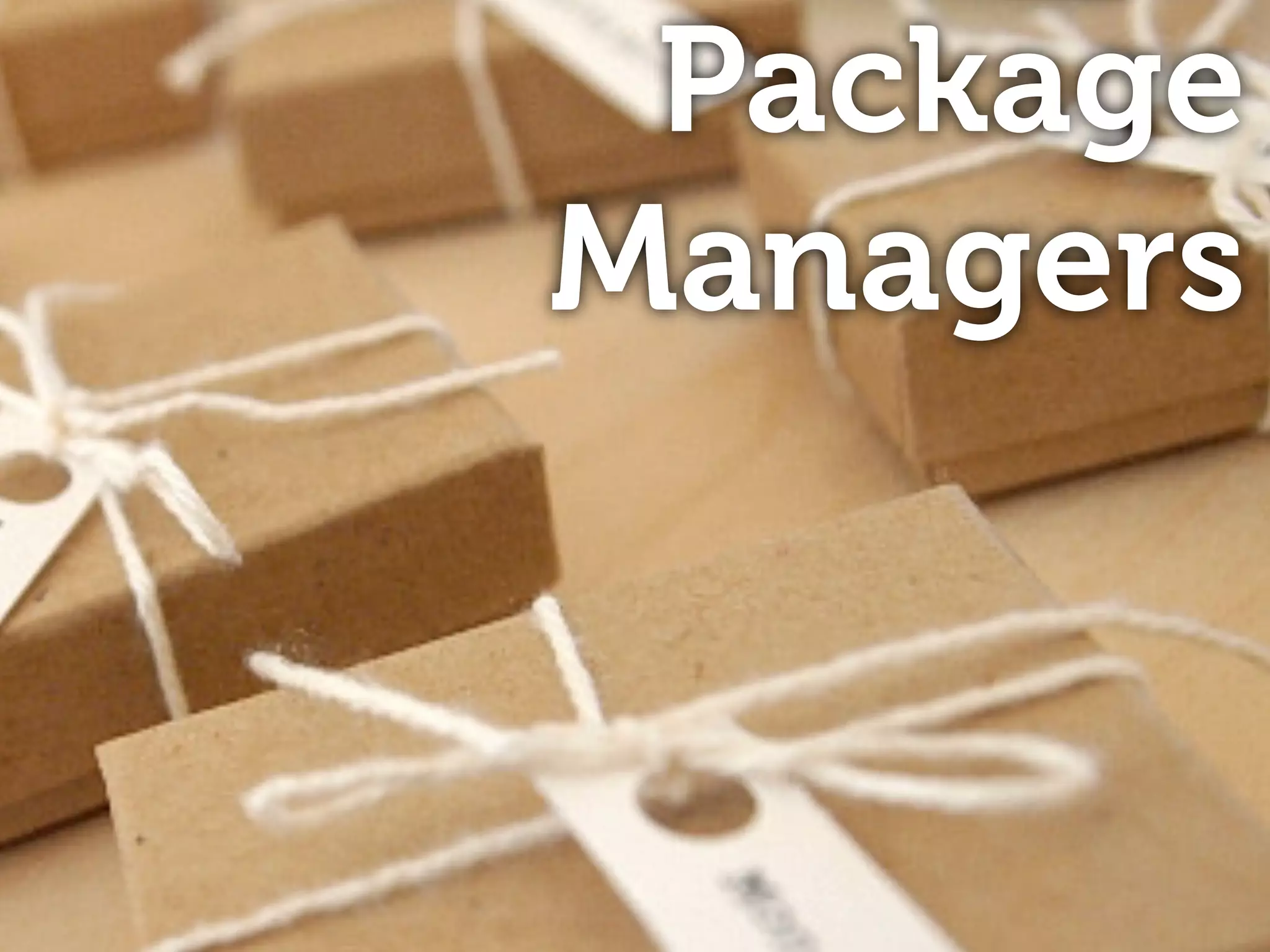 Package
Managers
 