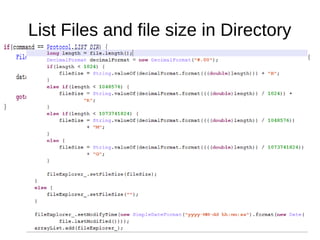 List Files and file size in Directory
 