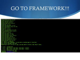 GO TO FRAMEWORK!!!
 