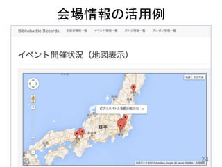 会場情報の活用例
24
 