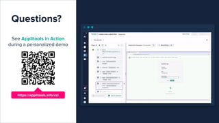 Questions?
See Applitools in Action
during a personalized demo
https://applitools.info/cci
 