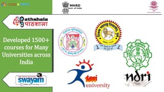 Developed 1500+
courses for Many
Universities across
India
 