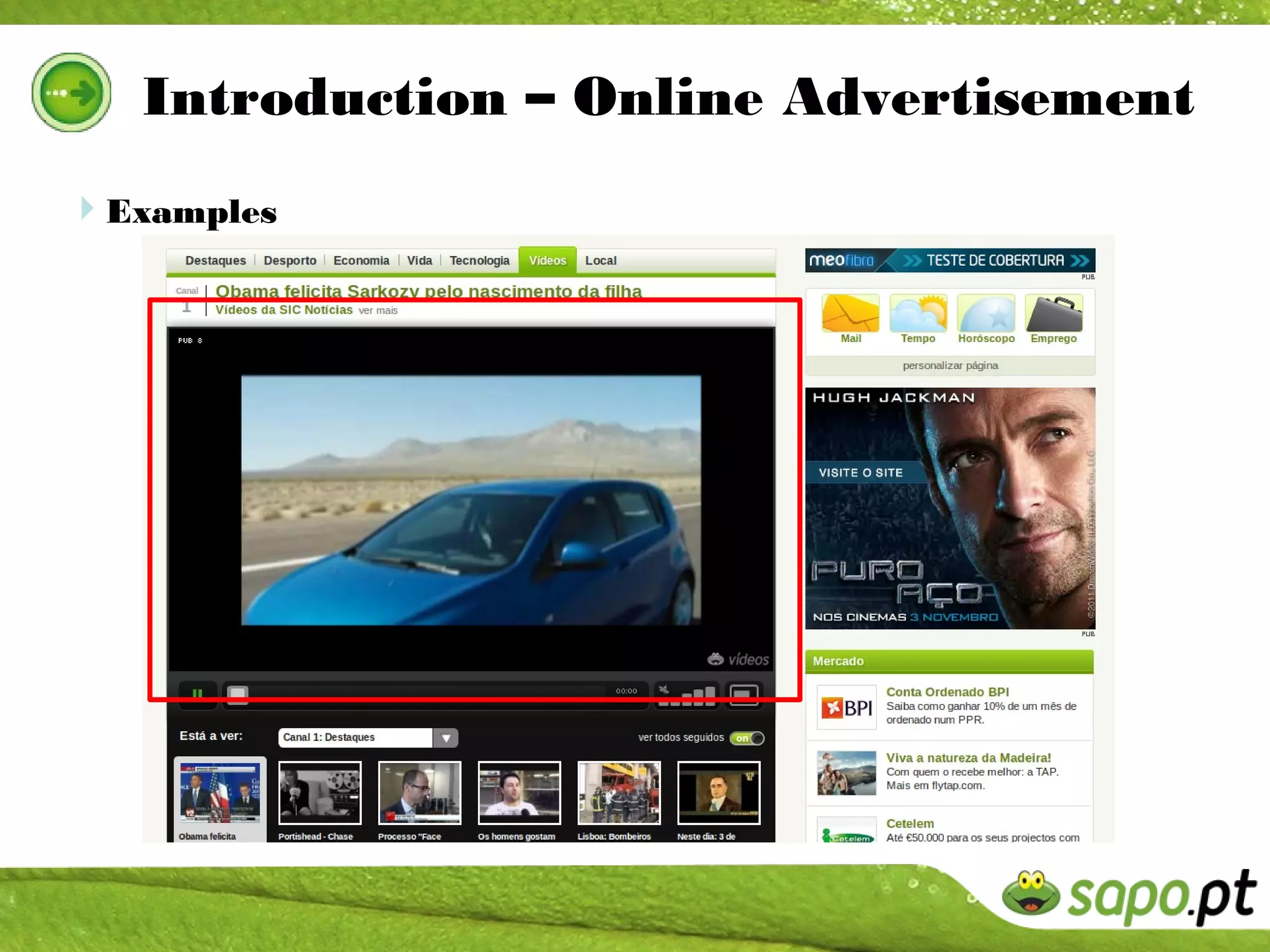 Introduction – Online Advertisement
Examples
 