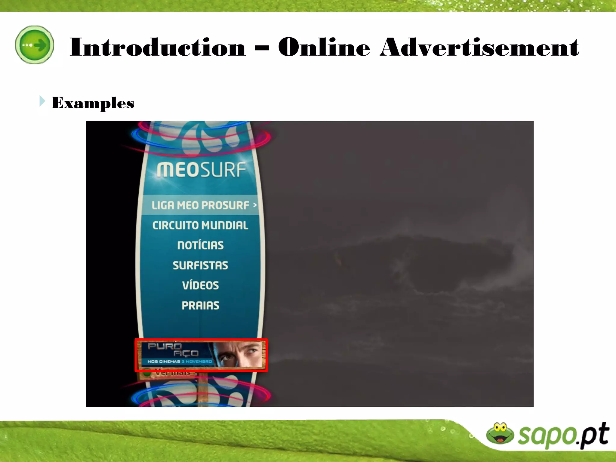 Introduction – Online Advertisement
Examples
 
